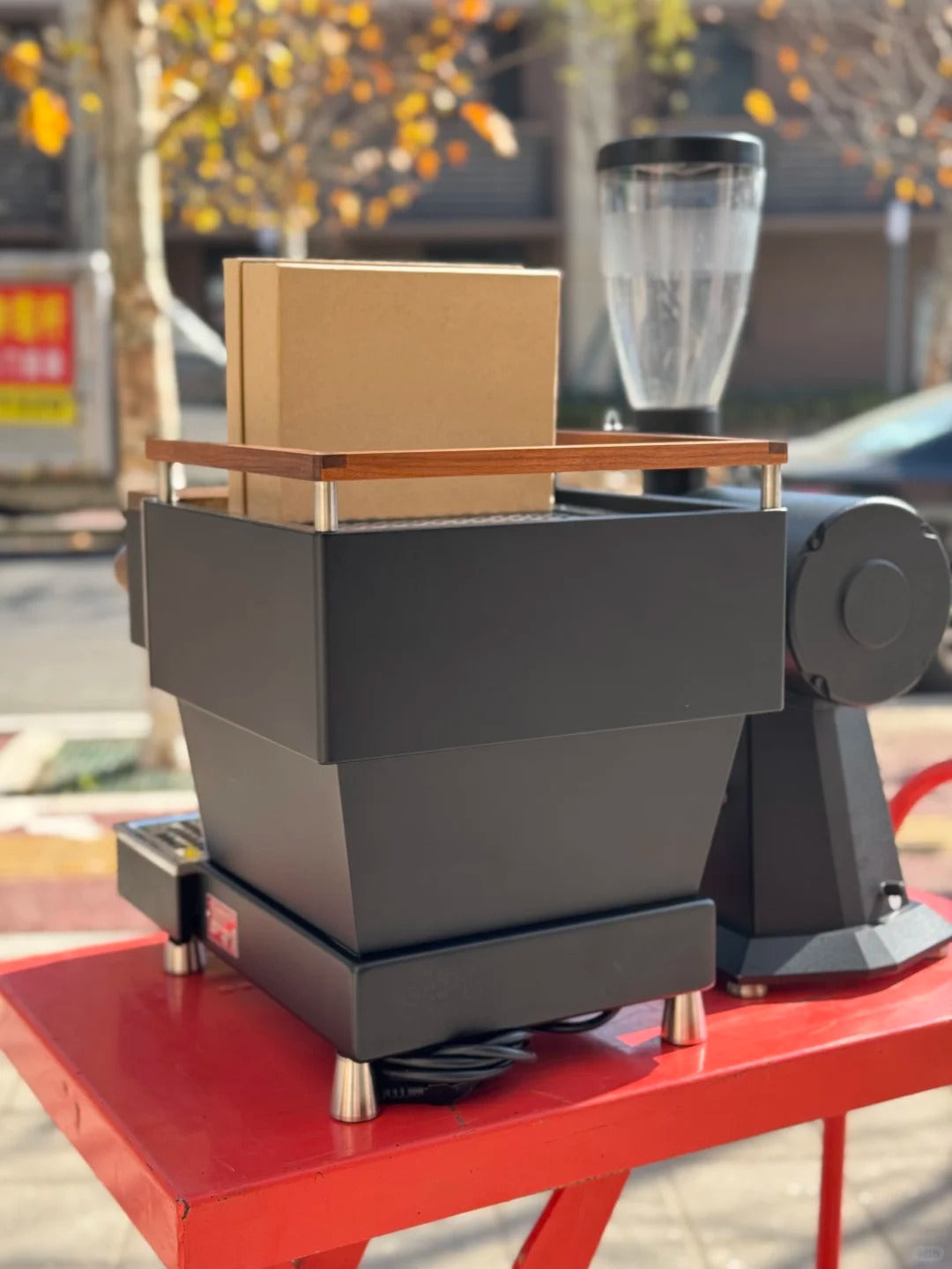La Marzocco Linea Mini + EK43S Grinder – Black Custom Wood Edition