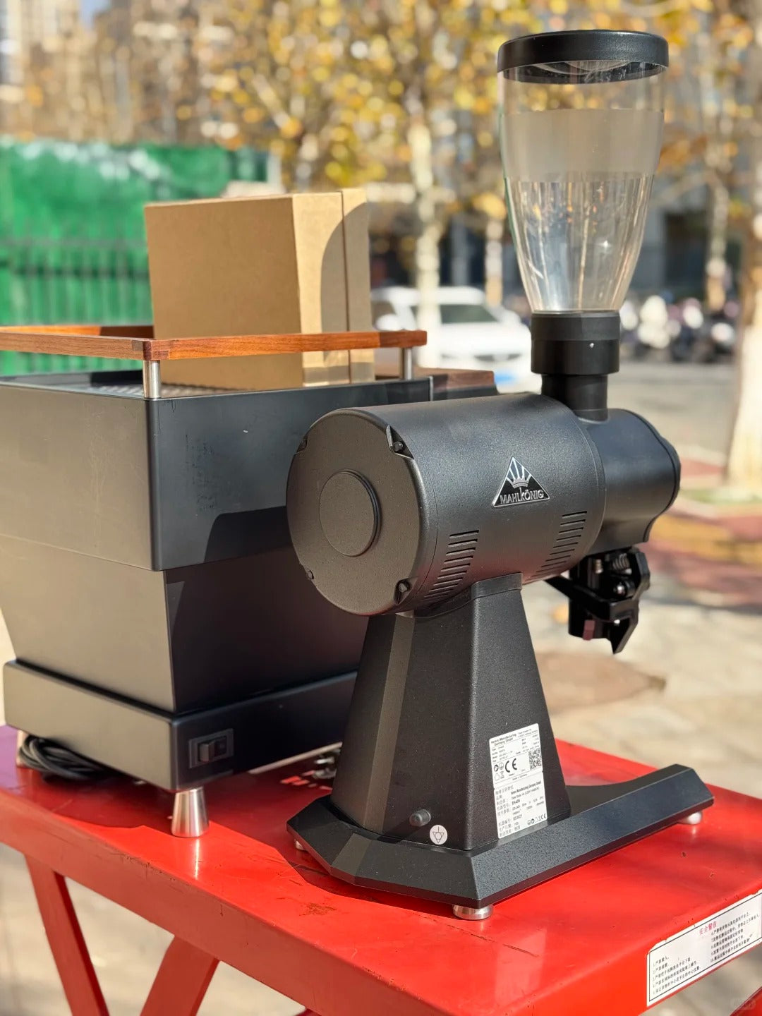 La Marzocco Linea Mini + EK43S Grinder – Black Custom Wood Edition